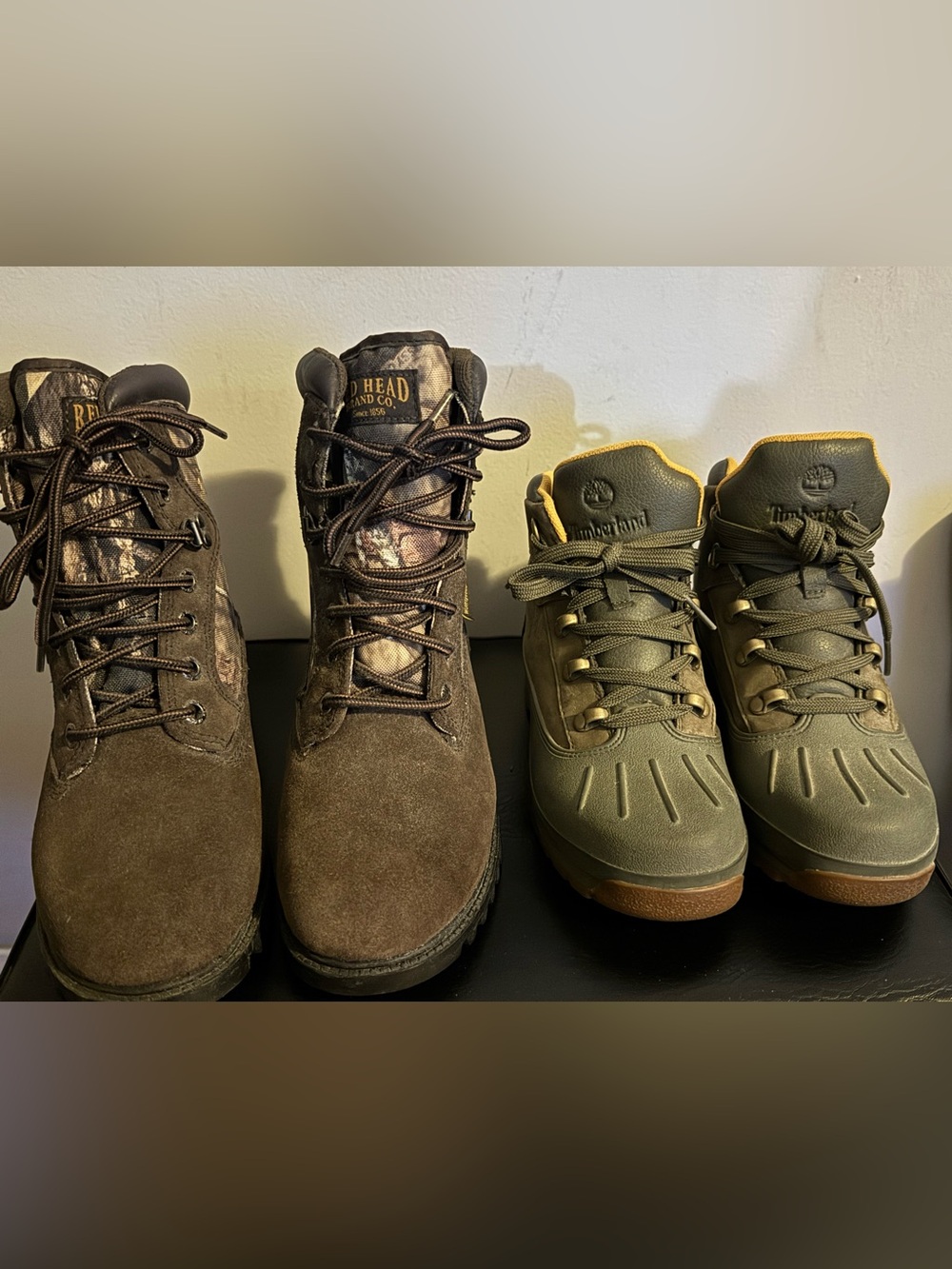 Timberland Olive Green Low-Top Boots